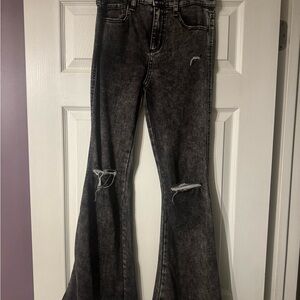 Charcoal Flare Jeans